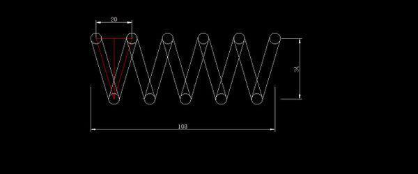 彈簧的畫法有很多種,本文介紹兩種比較簡單的畫二維彈簧的方法: 方法