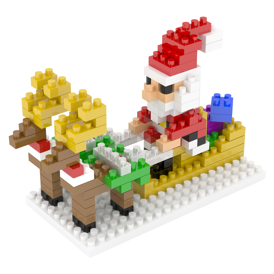 weagle智鹰迷你积木 儿童拼插益智创意玩具节日礼物圣诞雪人2263