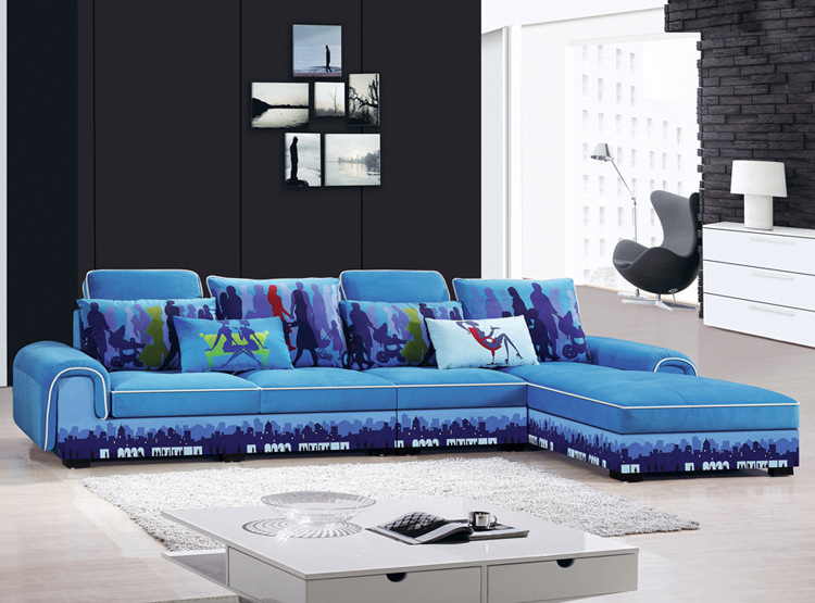 金悦轩 创意数码印花沙发 diy定制客厅沙发 拆洗艺术沙发组合8130