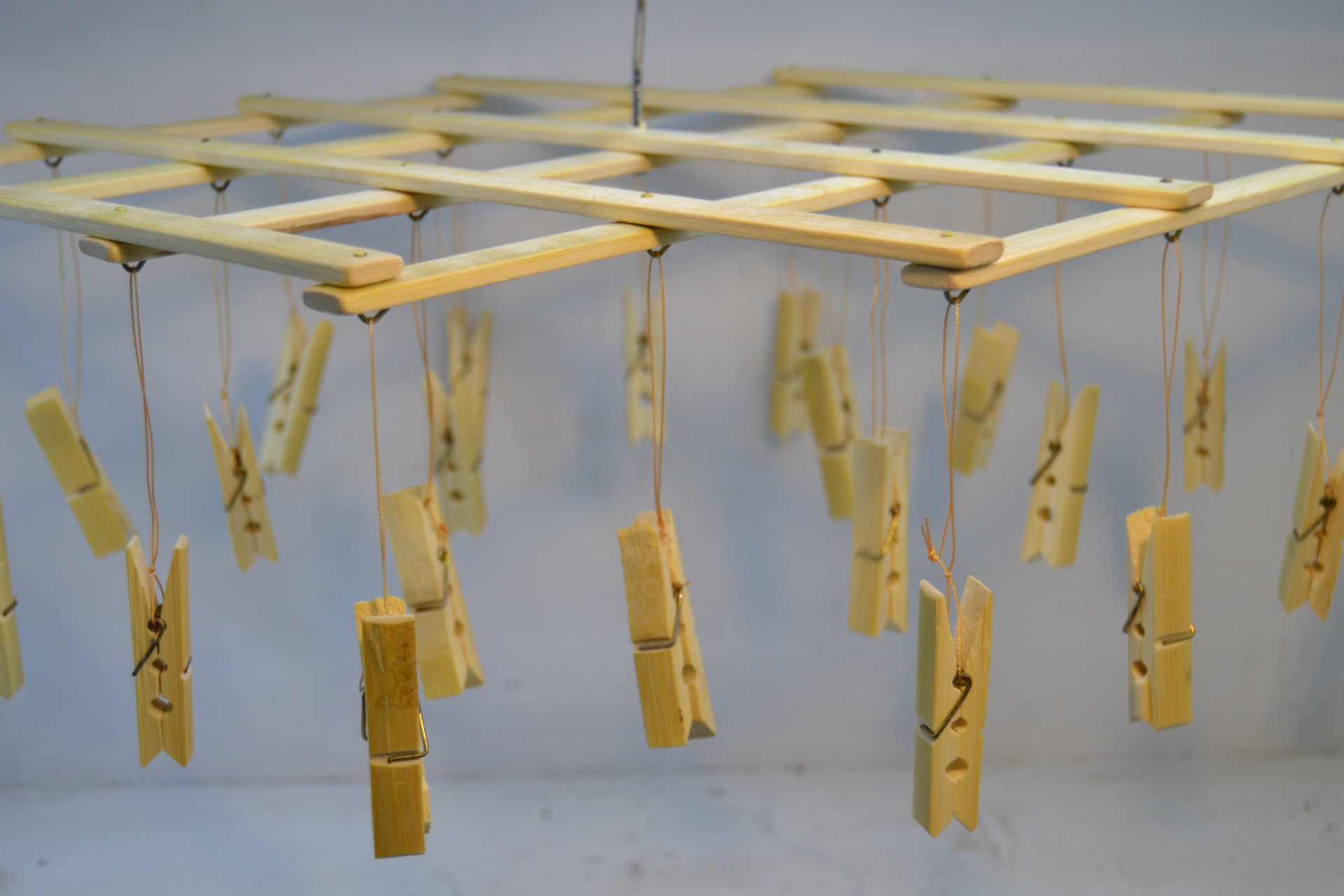 竹木晾衣架 晾晒架内衣内裤袜子晒衣架 晾衣夹衣挂22夹竹制品衣架