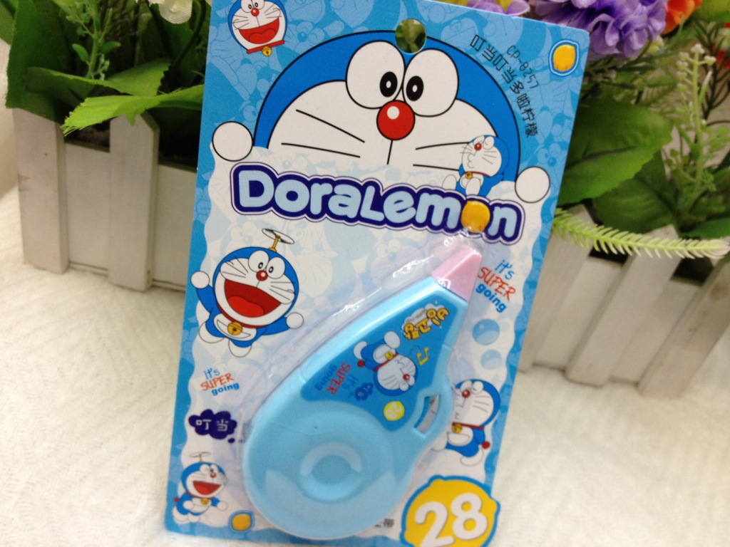 创意卡通哆啦a梦图案修正带28米 大米数环保叮当猫改正带批发