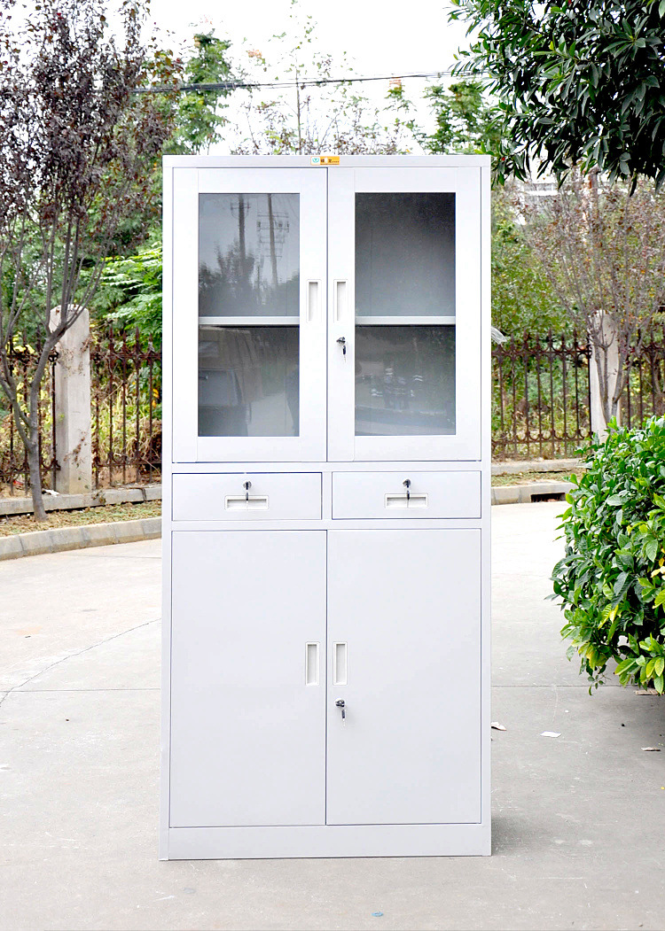 厂家直销定制中二斗带锁办公柜储物柜文件柜资料档案柜铁皮更衣柜