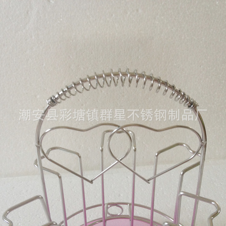 【杯子沥水架 不锈钢六位水杯架 酒杯架 杯挂架