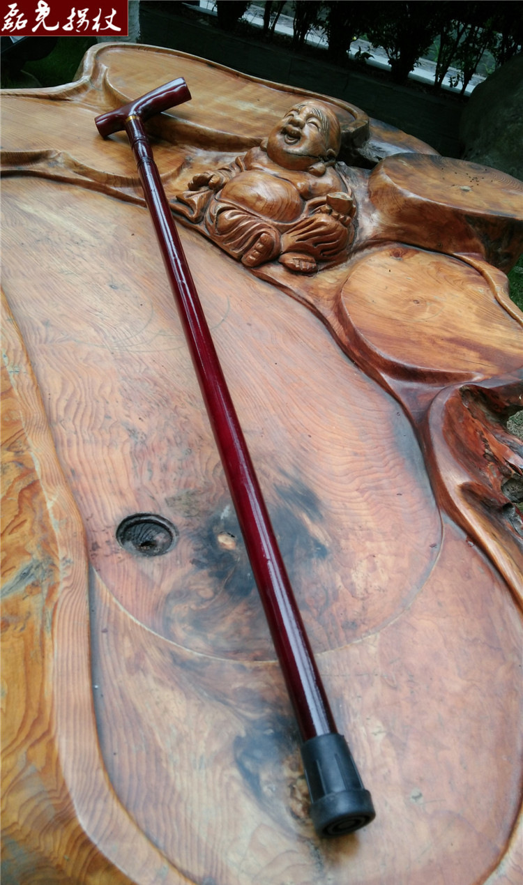 热销双色金刚木木质拐杖平尾拐杖拐棍实木手杖 登山老人拐杖批发