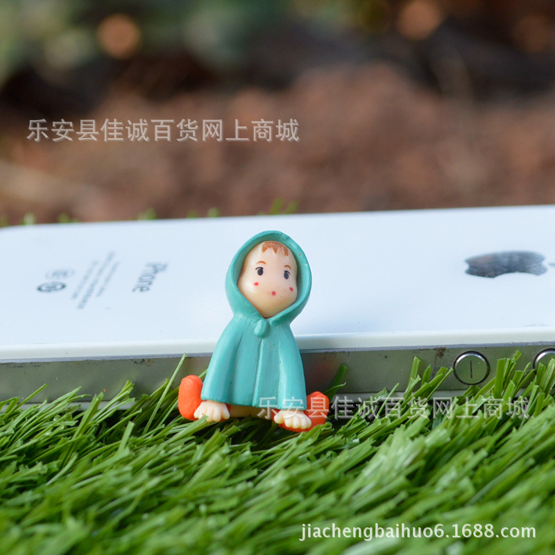 满包邮佳诚 新5款奔跑雨衣小梅 龙猫苔藓多肉植物微景观摆件