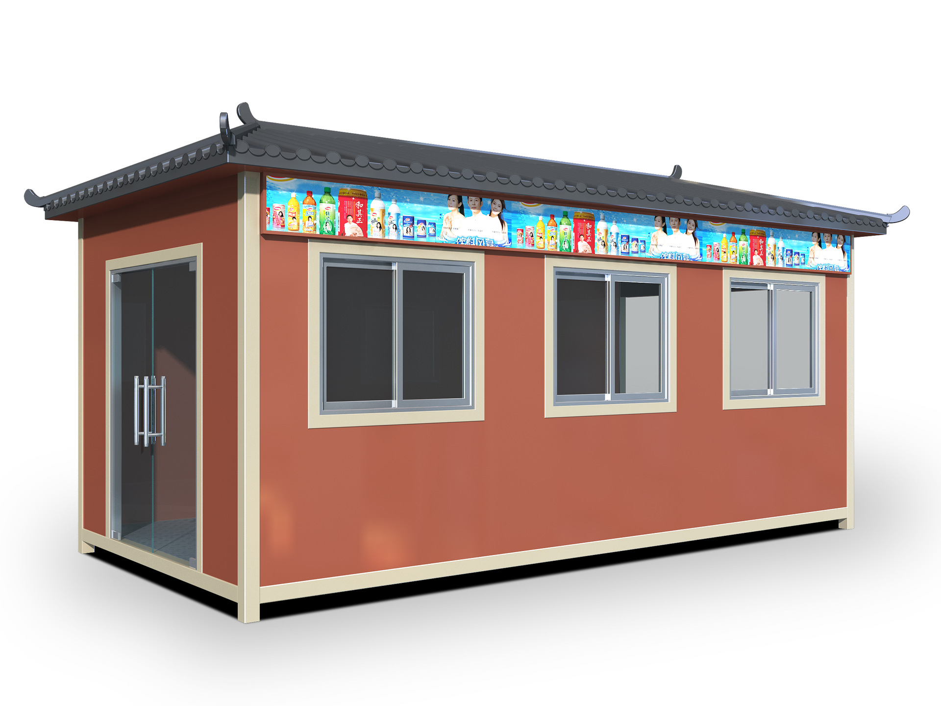 广场复古风售货亭 景区复古风售货亭 步行街售货亭