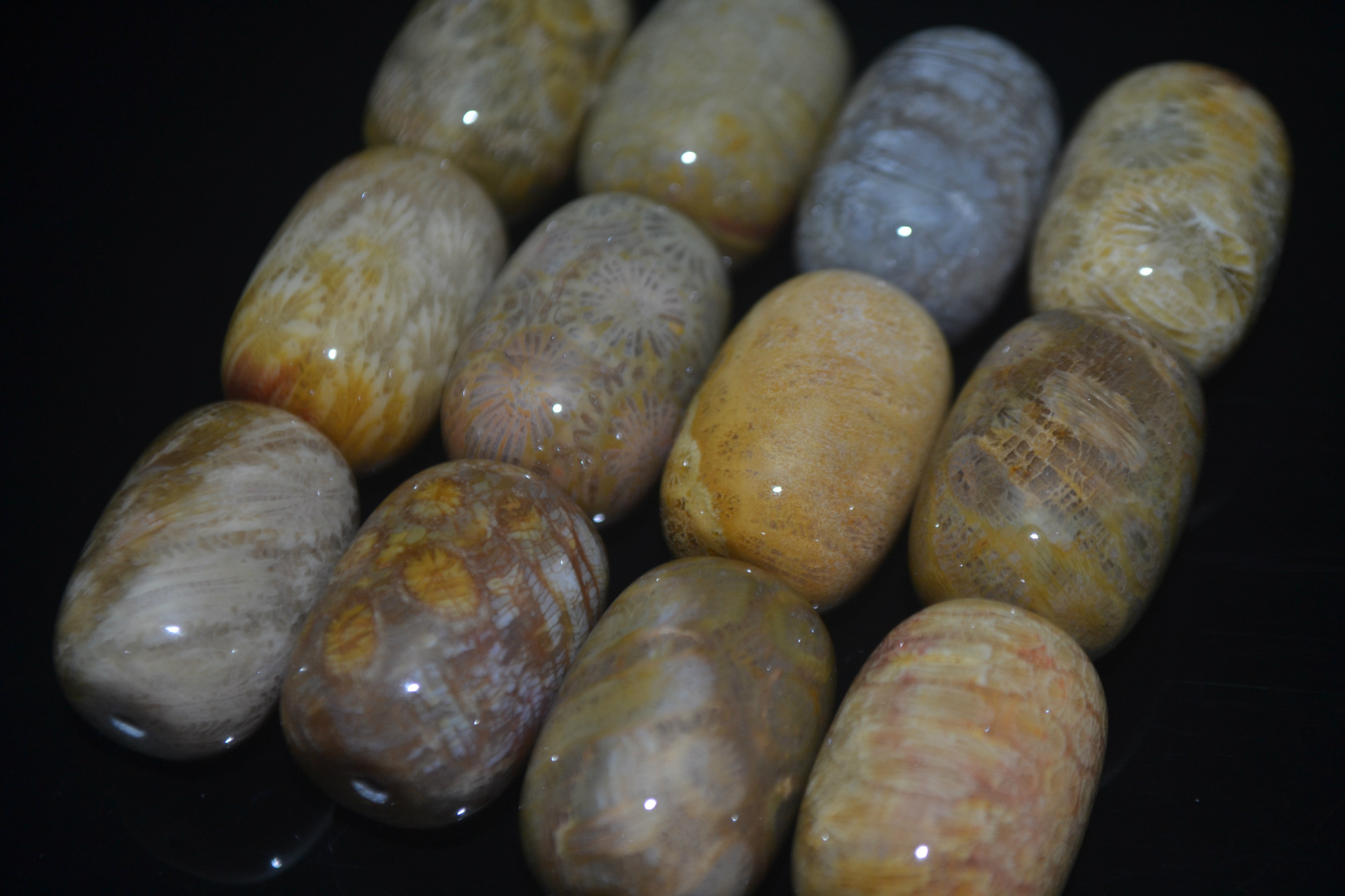 天然菊花石 珊瑚玉桶珠18*25mm 腰珠 diy散珠配件