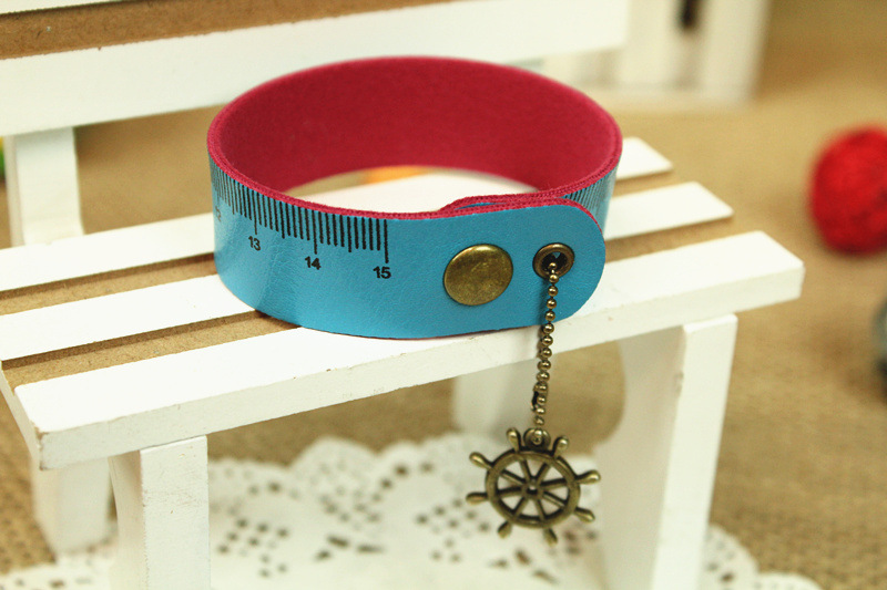 批发蓝果海洋手链挂件皮尺 韩版创意pu皮尺 美观时尚 呈展精品