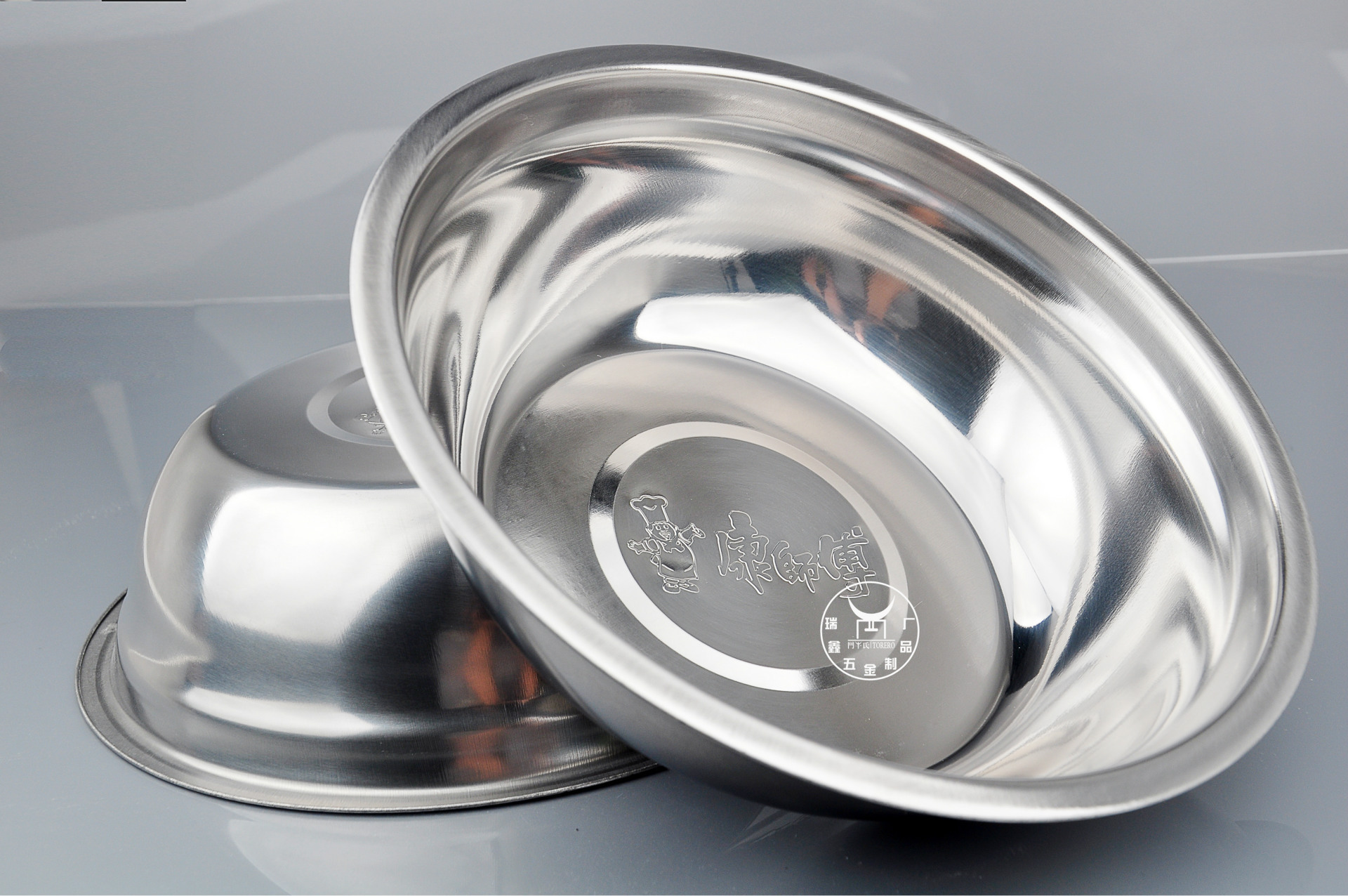 厂家直销不锈钢汤盆 礼品赠品盆定制 康师傅广告活动礼品盆