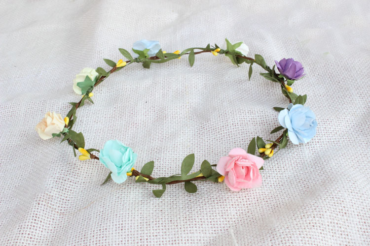 20171 厂家批发 景区爆款热卖品 纸质手工花环