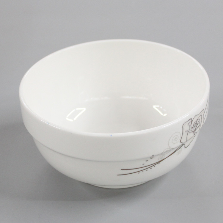 凤美高档5寸护边陶瓷碗陶瓷米饭碗面碗圆碗汤碗 厂家直销