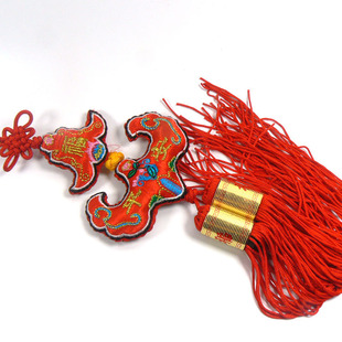 蝙蝠造型创意民俗挂件中国结平安福装饰民俗礼品挂件双穗子礼品