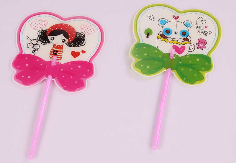 卡通扇子 可爱小女孩扇子 韩版小清新扇子 一字柄广告扇定做yy321