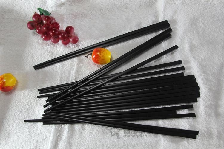 黑色密胺合金消毒筷子环保清洁筷 不发霉纯天然筷磨砂黑10双