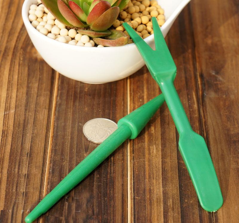 多肉植物小苗园艺工具起苗器 移苗挖苗器 挖苗打孔两件套