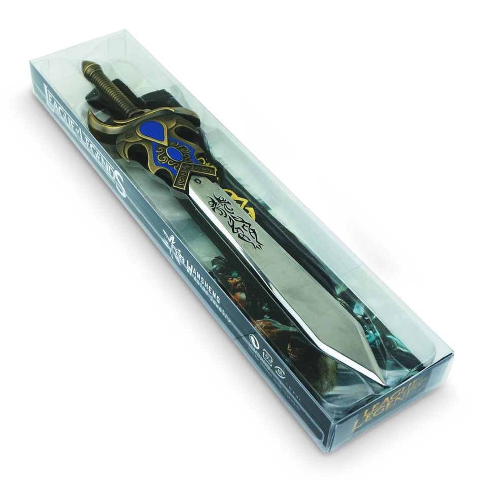 英雄联盟lol周边 30厘米 德玛西亚之力盖伦大剑 带皮套 武器道具图片