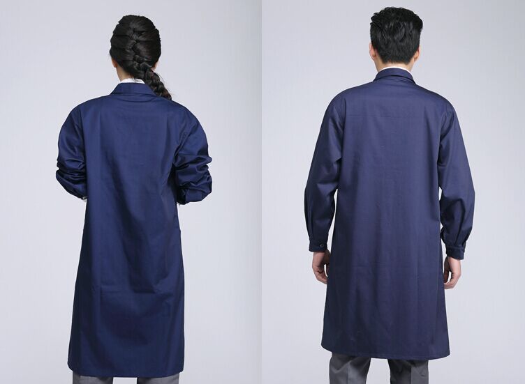 现货供应常规各种长袖劳保大褂蓝大褂【可定制各种印绣花logo】