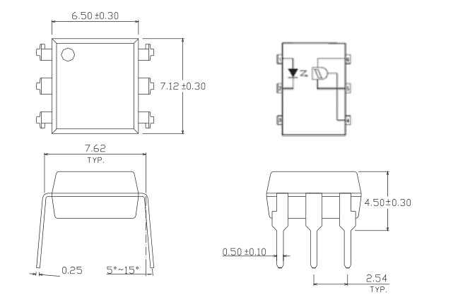 台湾亿光一级代理 光电耦合器 h11l1 6pin光耦 原装正品