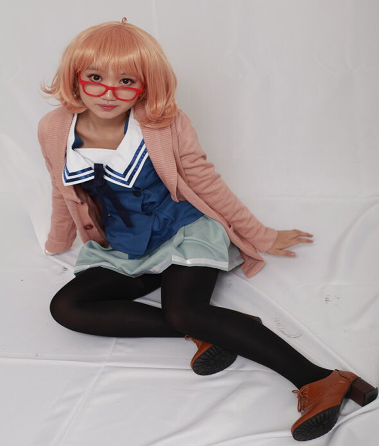 栗山未来cos毛衣 境界的彼方 动漫开衫毛衣批发