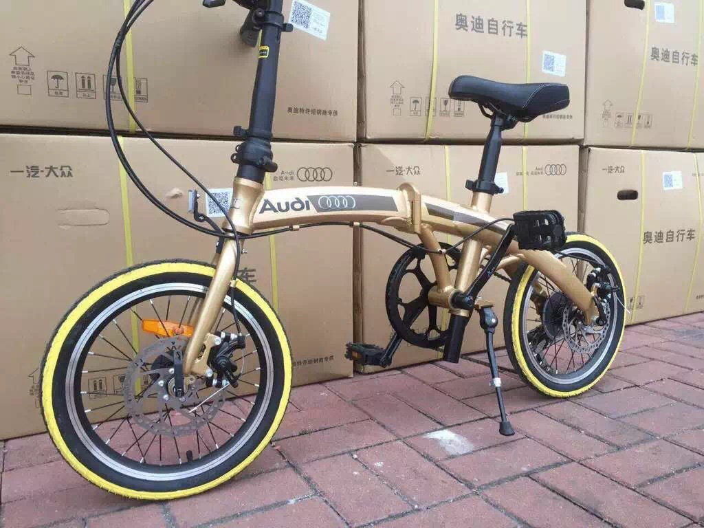2015春季新款奥迪自行车折叠车公路车铝合金变速小折