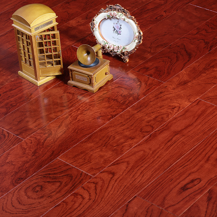 巴西红花梨高档实木复合地板 防潮地暖地热多层地板 定制批发零售