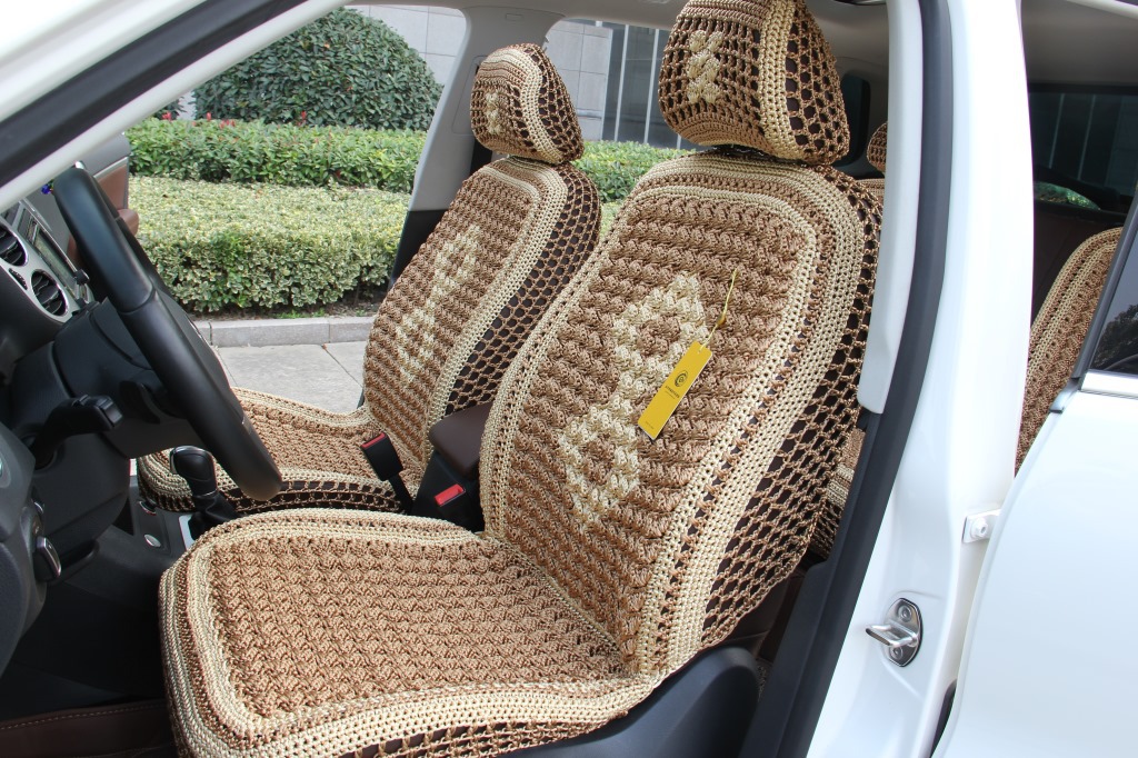 炽翼鸟全手钩冰丝高级汽车坐垫之玉树临风后排分体 四季座垫