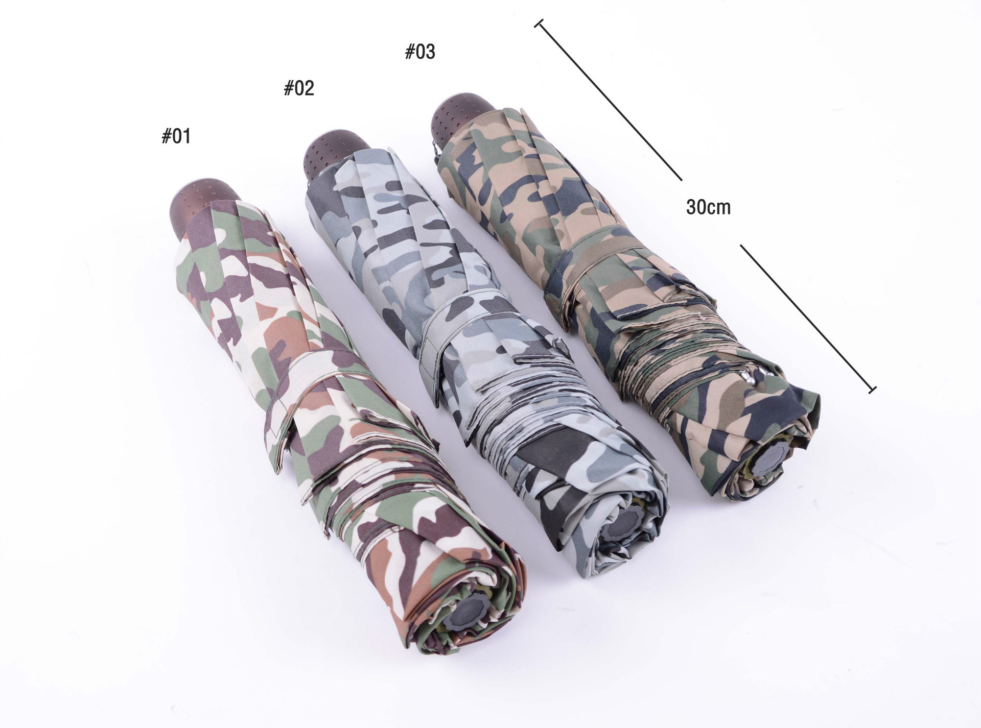 【时来雨具】厂家直销批发 碰击布 迷彩三折雨伞