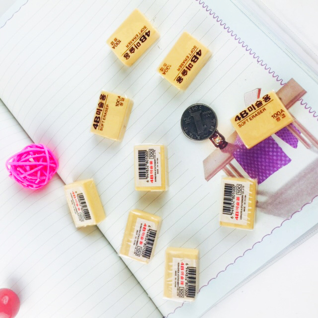 双叶文具 南韩4b 100a 美术专用橡皮 橡皮批发 文具批发