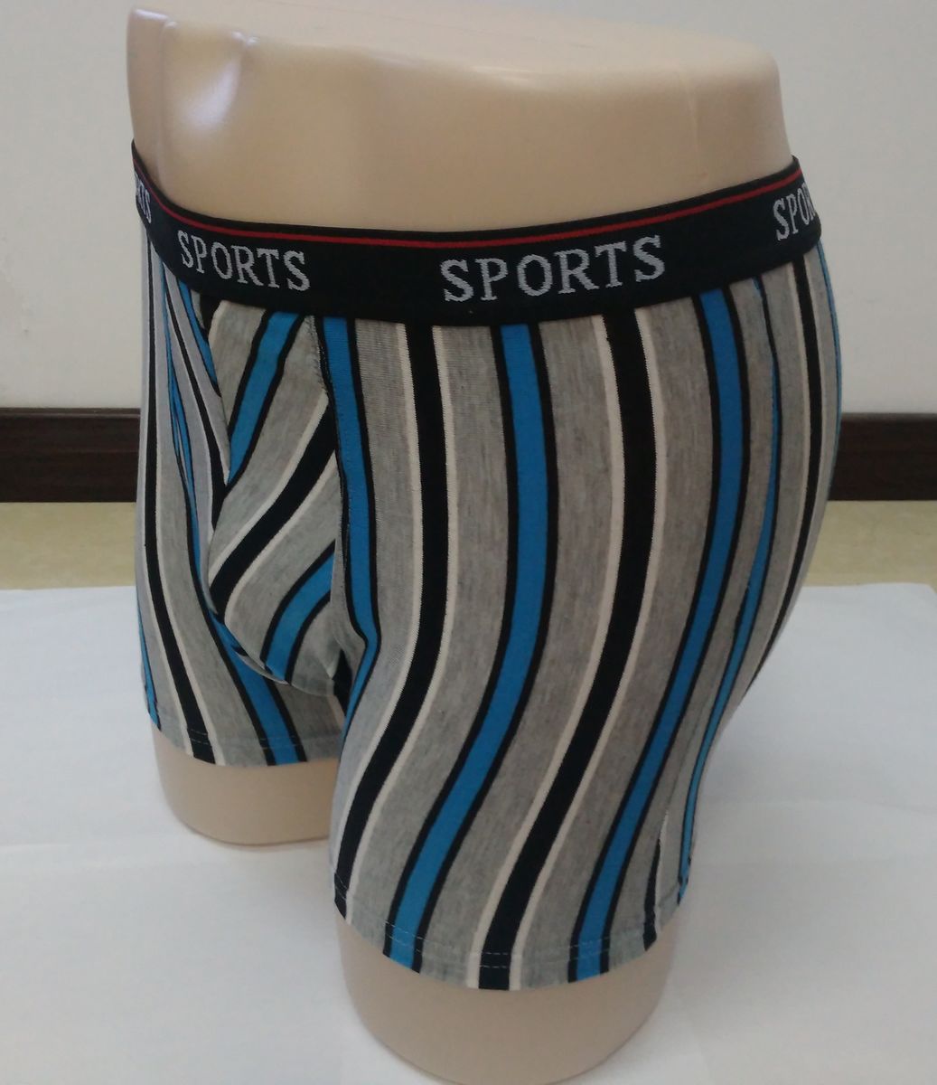 男士弹力棉条纹内裤明胶内裤sports内裤boxer shorts