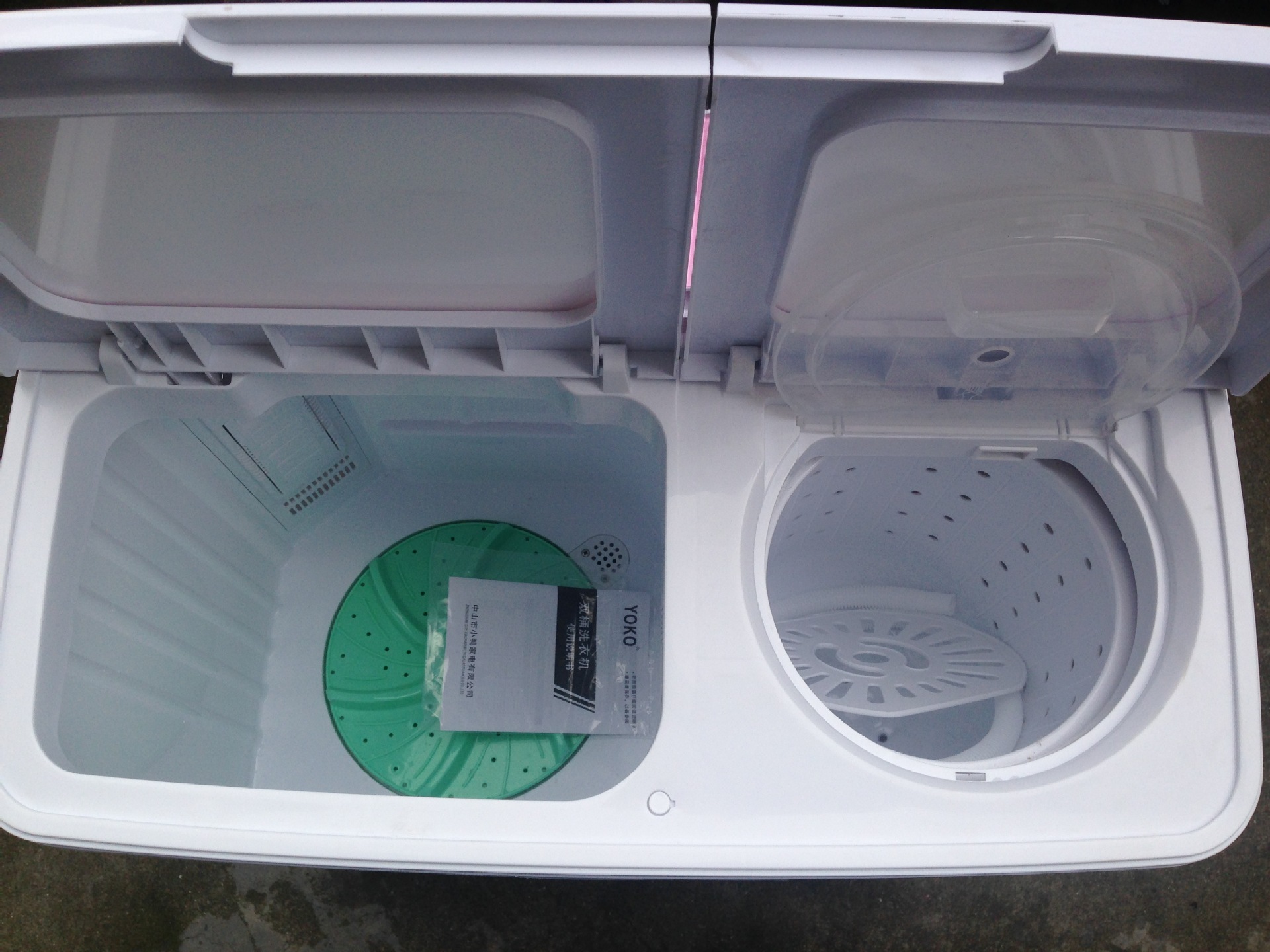 yoko大容量波轮双筒双缸双桶迷你半自动5.5kg洗衣机甩干脱水