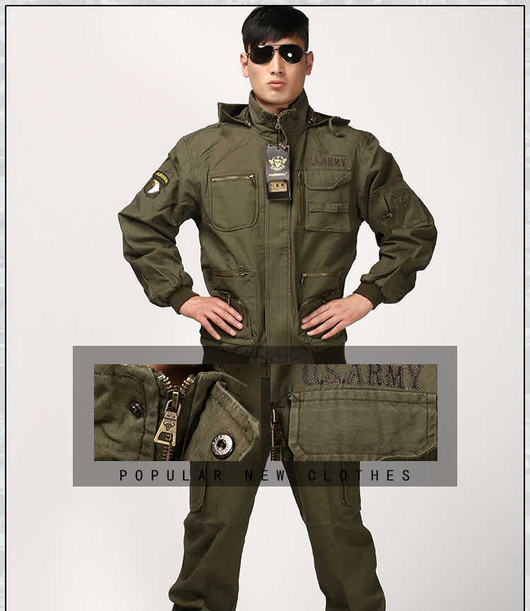厂家批发8810户外外军休夹克套装 绿外军军训服 训练服套装直销
