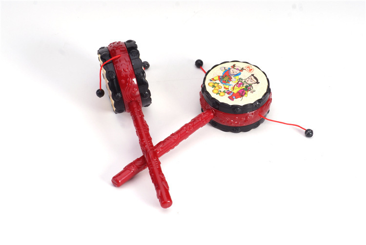 儿童吉祥拨浪鼓婴幼儿手摇鼓 吉祥平安鼓 益智玩具传统小玩具批发