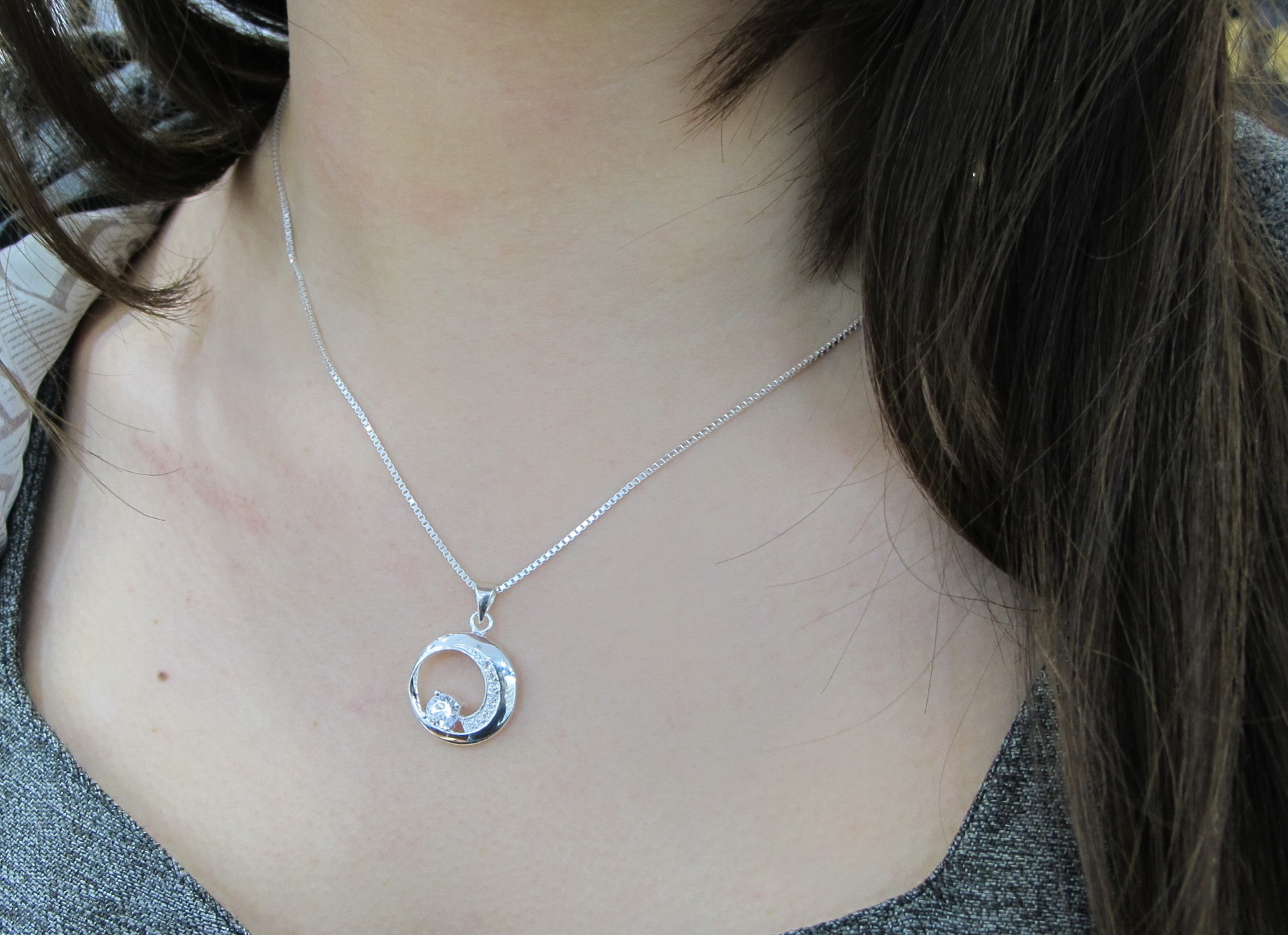 925银项链女吊坠 星星月亮纯银吊坠款式五 时尚流行饰品批发