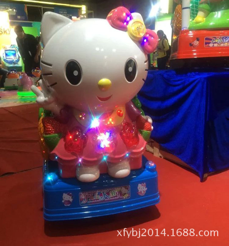 2015新款hello kitty貓搖擺機 kt貓凱蒂貓兒童投幣搖搖車 搖搖馬