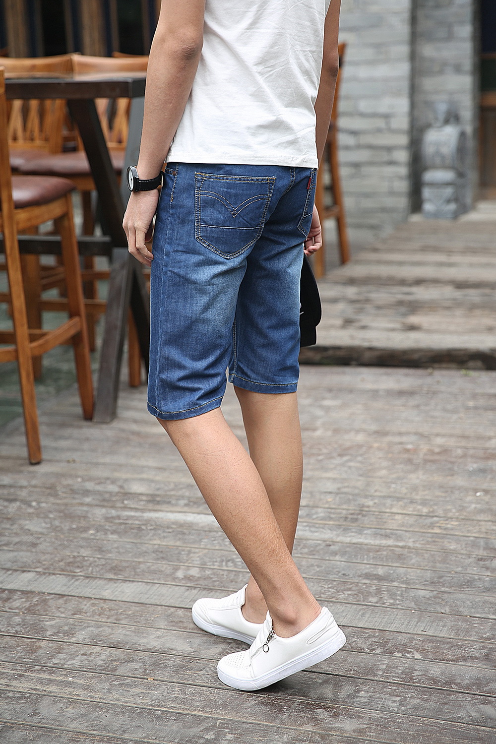 爆款夏季男装薄款休闲牛仔短裤男中腰时尚中裤五分裤子男一件代发