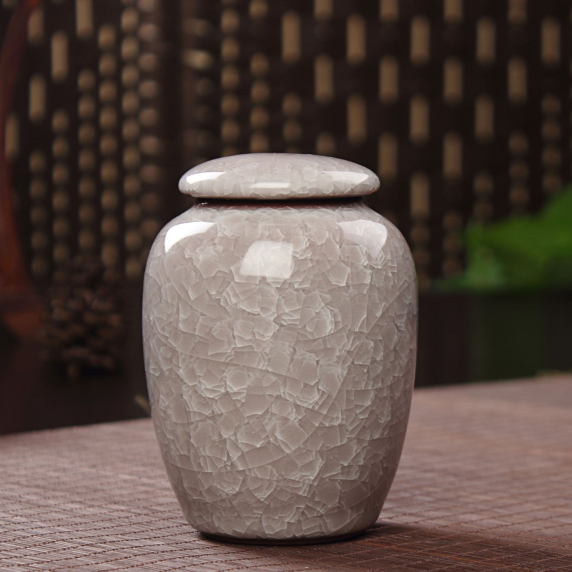 台湾冰裂釉茶叶罐 冰裂储茶罐 茶具套装 功夫茶具 茶叶密封罐