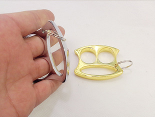 防卫合金钢铁指套指环指扣破窗防身 莲花手撑子拳环用品