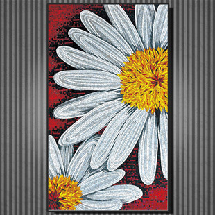 【威尔德】高端冰玉瓷玉向日葵 客厅饭厅马赛克精剪 剪画背景墙