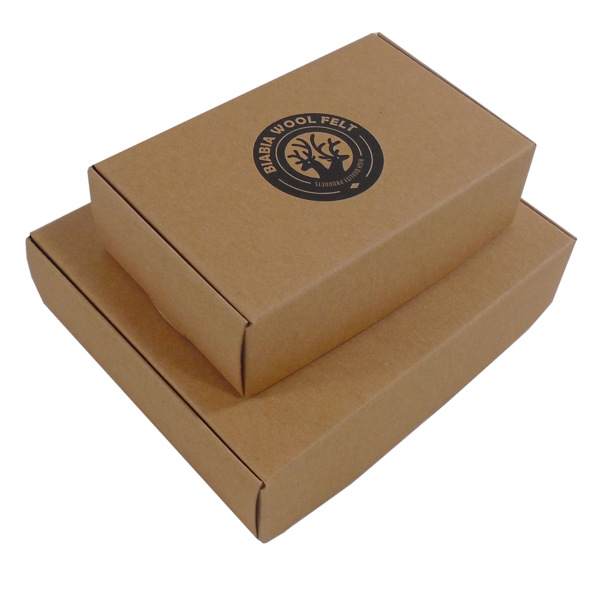 定制biabia wool felt小号牛皮纸飞机小纸盒 单色印刷1千个起订