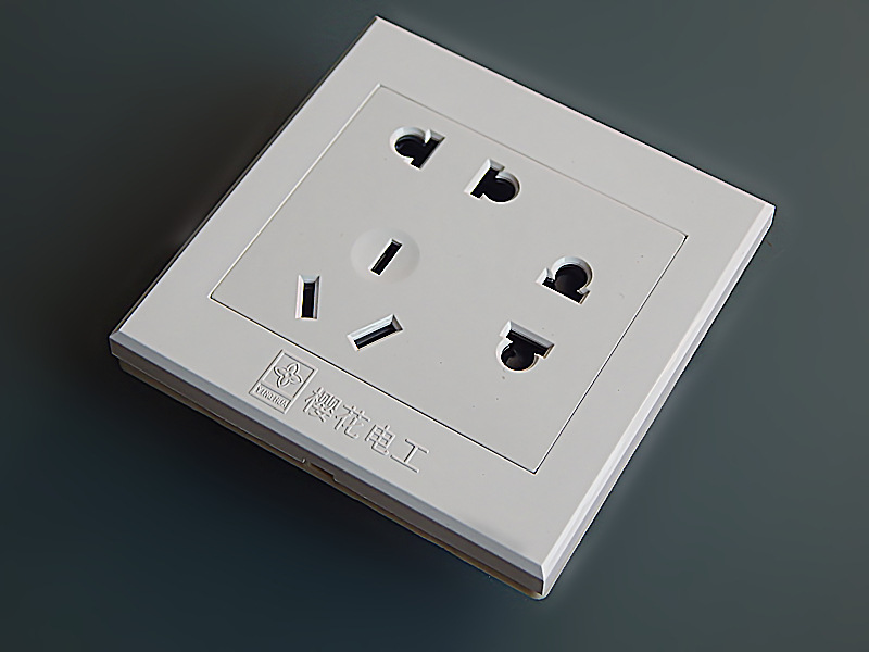 樱花电工 电源插座 a6家装 暗装墙壁开关 七孔插座面板 7孔插座