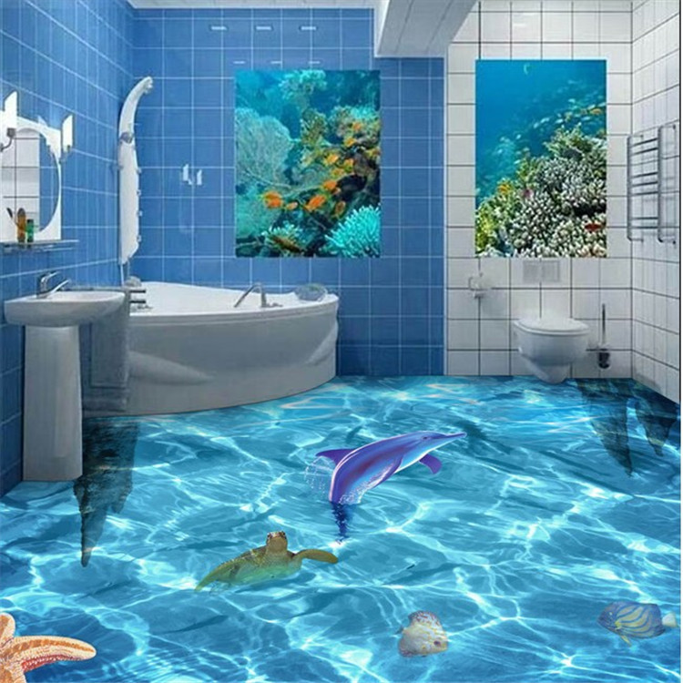 3d瓷砖画uv打印机 3d海洋浴室地板uv平板打印机 瓷砖上色设备