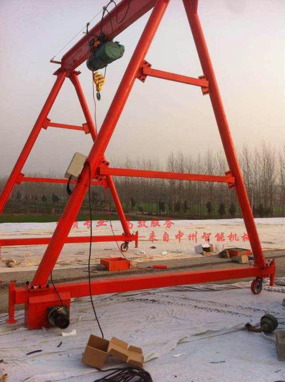 供应简易门式起重机 简易龙门吊 起重机专营 河南厂家直销