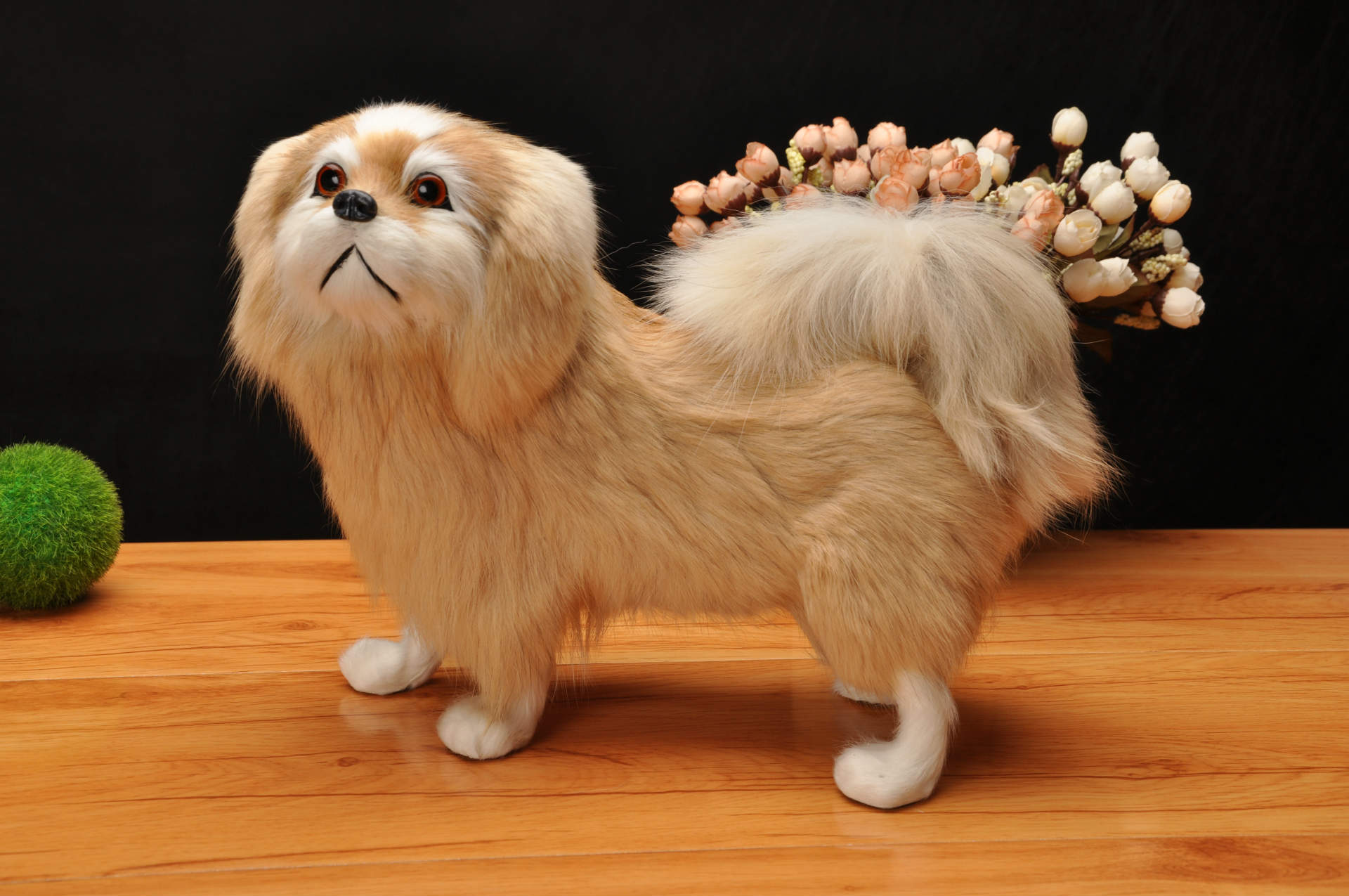 【厂家批发仿真狮子狗京巴 高25cm货号 a51混批一只起】厂家批发仿真