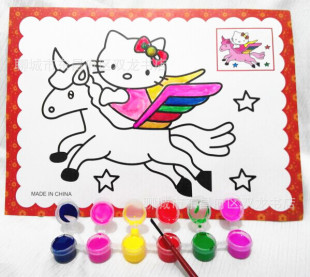 六连体水彩画 幼儿涂色水彩画 描画本 画书 2元专批 混批