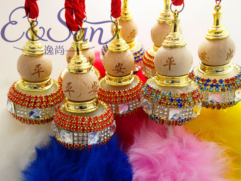 fms009zm-10ml钻点葫芦汽车挂件香水玻璃空瓶精品车挂