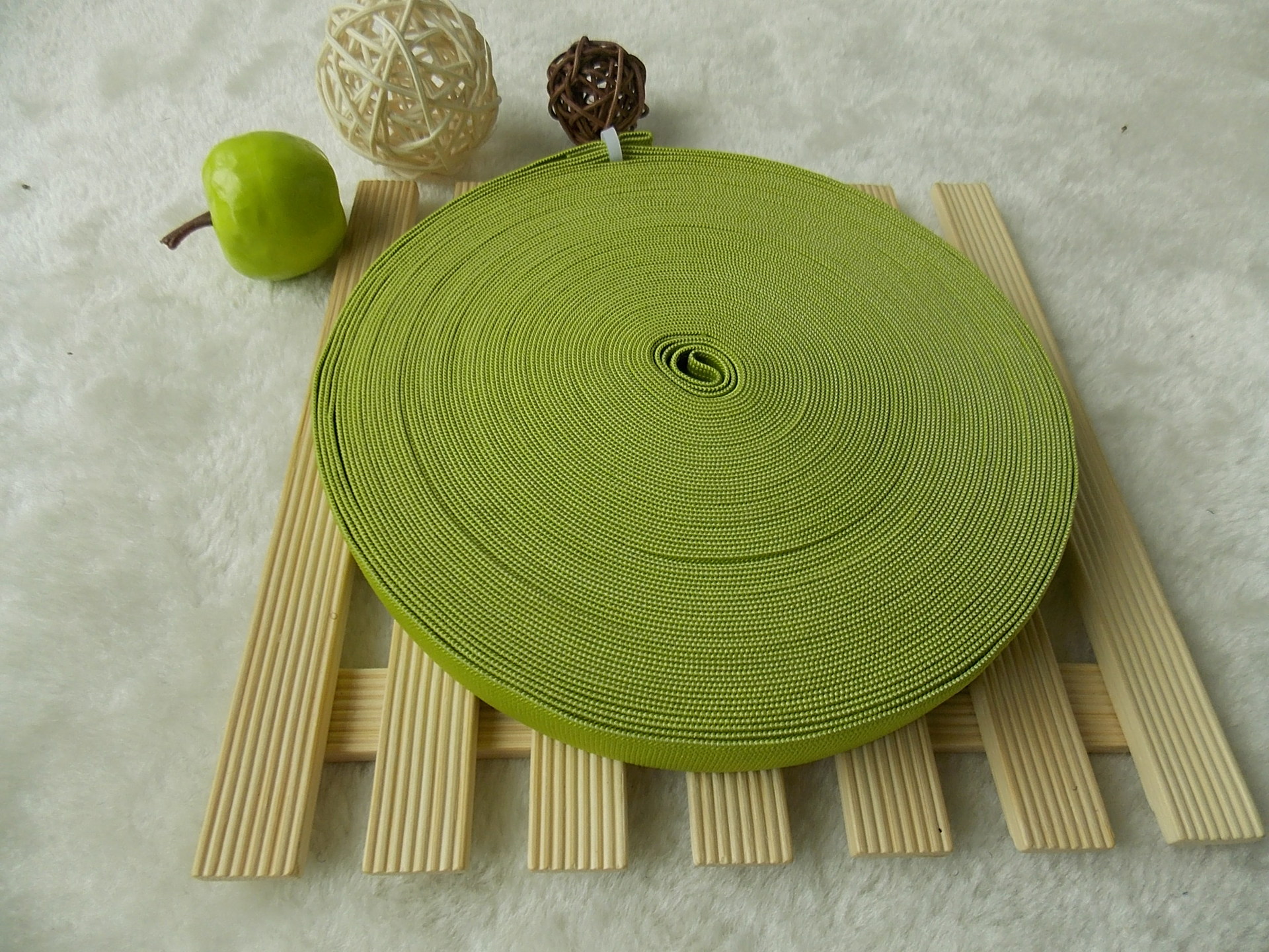0cm草绿色钩编松紧带 厂家直销松紧带