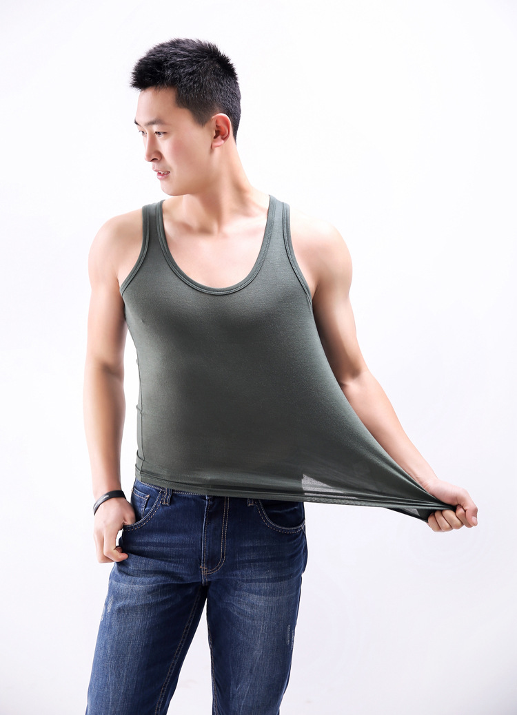 88夏季汗背心男士加肥加大码宽松透气胖人子韩版运动棉打底汗衫