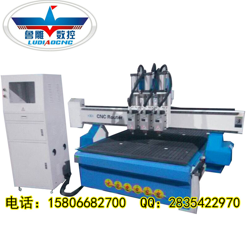 气缸三工序自动换刀免漆门橱柜门数控木工雕刻机厂家