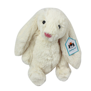 小苏瑞吴佩慈 兔子安抚兔玩偶 25*42cm 白色粉色米黄选