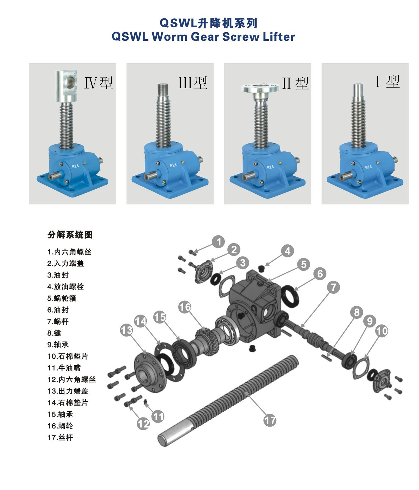 铝合金升降机分解图图片